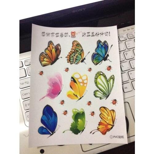 10 PCS/Lot Butterfly Stickers Wall Kids Room Decoration PVC Waterproof Refrigerator Stickers Bedroom Living Room Decor Gifts