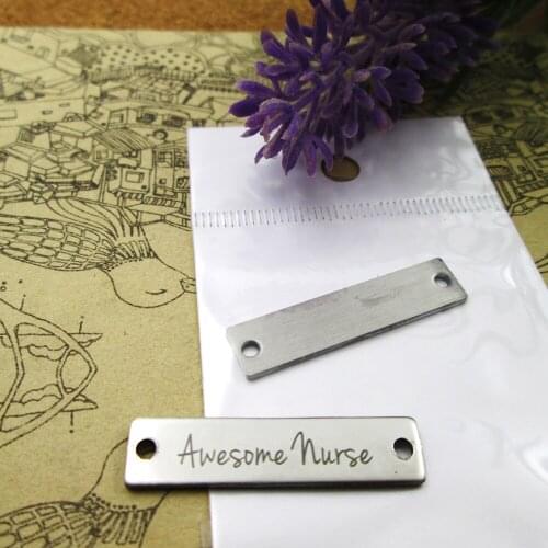 20pcs--awesome Nurse Connector stainless steel charms more style for choosing DIY Charms pendants for necklace 30x7mm