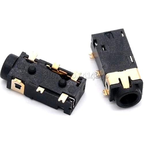 10PCS 2.5MM Female Audio Connector 6 Pin SMT SMD Headphone Jack Socket PJ-242 Gold-plated audio socket PJ242