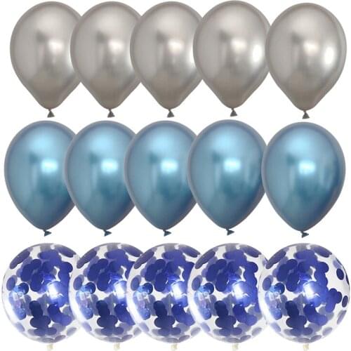 15pcs 12inch Latex Balloons And Colored Confetti Birthday Party Decoration Mix Rose Wedding Decoration Helium Ballon photo props