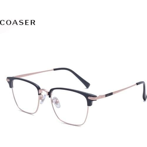 2020 Fashion Wide glasses frame Men Titanium Eyeglasses frames vintage Optical Eyewear glasses Myopia Prescription Eye glasses