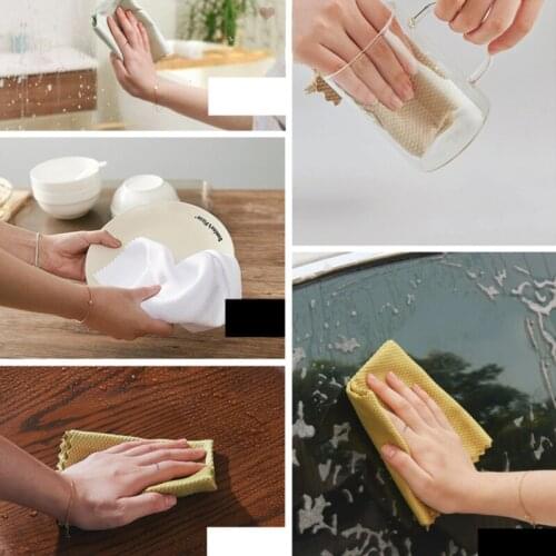 3PCS/5PCS of 25x25cm Kitchen Cleaning Oil Stained Towels, Fish Scale Rags, Dish Towels, and Glass Towels Kitchen Towels