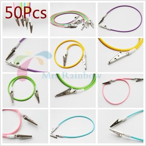 50/Pcs Dental Bib Clips Chain Silicone Cord Napkin Holder Dentist Oral Care Accessaries Muti-colors