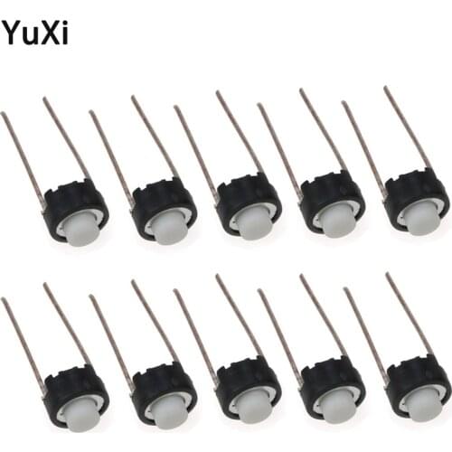 50pcs Vertical Round Micro Switch 6*6*5mm DIP-2 2pin Tactile Tact Push Button Switch 2p Mini Key Switch