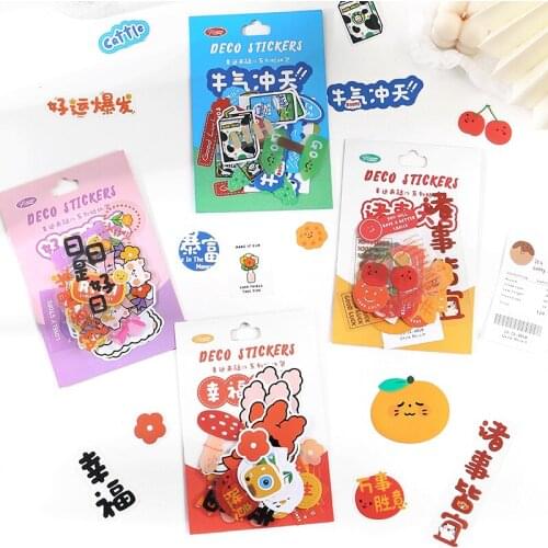 8packs/LOT luck knocks at the door series stationery sticker creative decoration DIY sticker