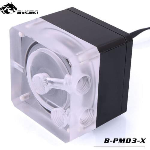 Bykski water cooling DDC pump Automatic speed regulation,Flow Rate 600L/h,head 6 Meters transparent for pc cooling B-PMD3-X