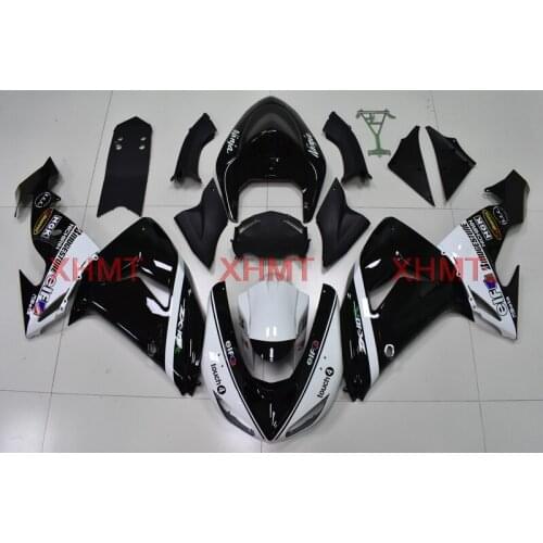 For Kawasaki ZX10r 2006 - 2007 Fairing Kits ZX10r 2007 Fairings for Kawasaki ZX10r 2006 Black White Fairing Kits