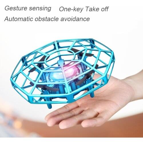 2 Colors Hand Operated Drone UFO Infrared Sensor Induction Aircraft Flying Toy Multifunctional Interactive Toy For Kids Gift