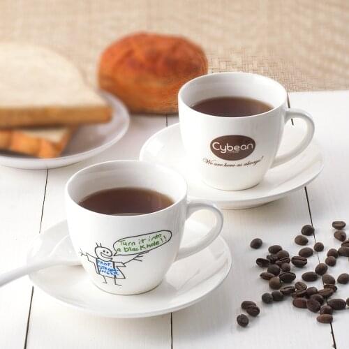 SPSCO Design Your Own Custom Logo small order quantity coffee cup,tea cup and saucer,ceramic cup