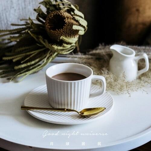 Creative Ceramics Tea Coffee Cup Set White Reusable Turkish Coffee Cups Mate Nordic Design Tazas De Cafe Coffee Cup Set BE50CC