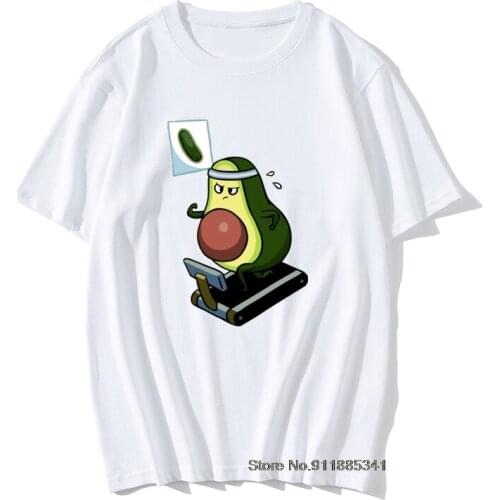 Mens Avo-Cardio Monday Avocado T Shirt Humor Vegan Funny Guacamole Cartoon Food Cute Cotton Winter T-Shirt