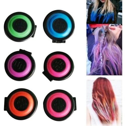 6 Colors Reusable Portable Fast Hair Dye Set Easy To Carry