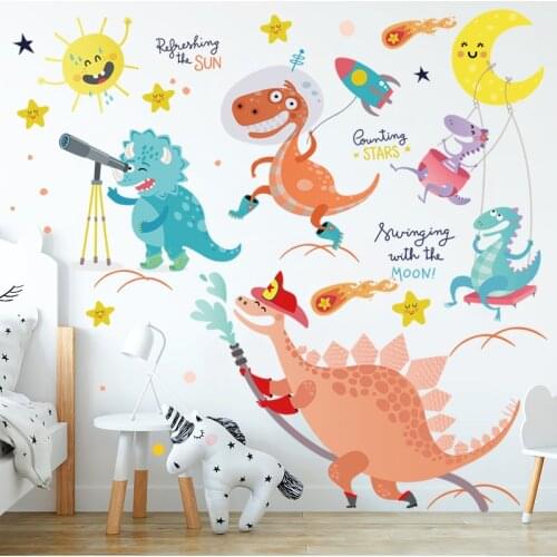 Zerolife Creativity Dinosaur World Wall Sticker Living Room Bedroom Background Childrens Bedroom Home Decoration Cute Wallpaper