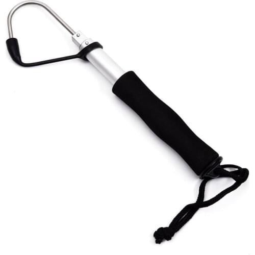 New Sea Fishing Rod Spear Hook Tools Telescopic Retractable Fish Gaff Stainless Steel Portable Sea Boat Fishing Grip Tackle 60cm