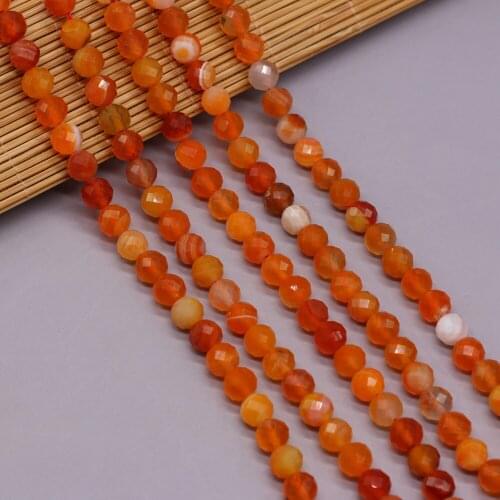 New Style Natural Stone Beads Red Agate Round Section Loose Bead 8 MM For Jewelry Making DIY Necklace Earrings Accessory