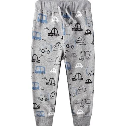 New Tractors Print Baby Boys Girls Sweatpants Hot Selling Autumn Spring Long Pants Kids Cartoon Trousers