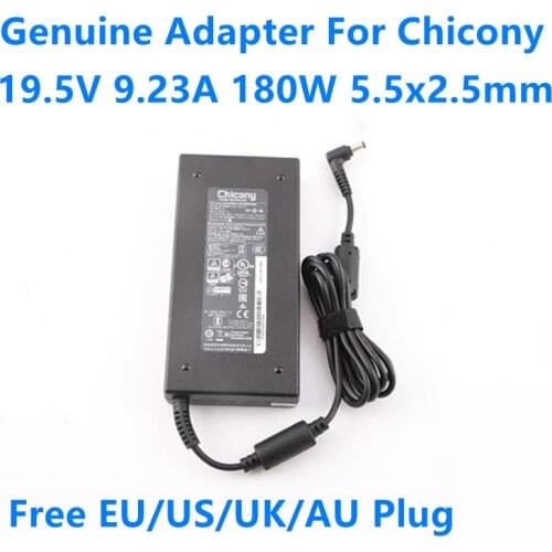 Genuine 19.5V 9.23A 180W Chicony A15-180P1A A17-180P4A AC Adapter For MSI GS63VR 6RF GP62MVR STEALTH Laptop Power Supply Charger