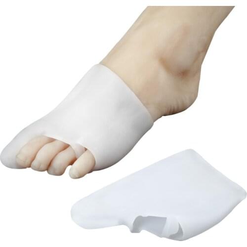 Sebs Forefoot Pad Non-porous Big Toe Care Comfortable Elastic White Split Toe Protective Men Women Shoe Pad Inserts Pain Relief