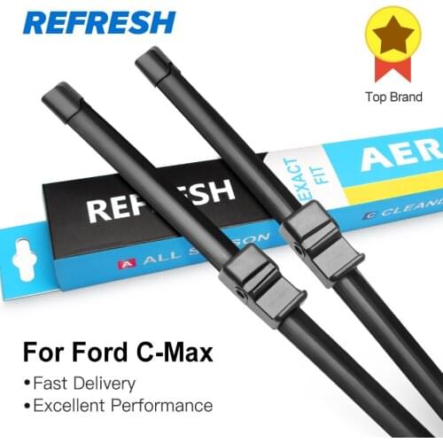 REFRESH Windscreen Wiper Blades for Ford C-Max ( c max ) Fit Side Pin Arms / Pinch Tab Arms Model Year from 2003 to 2018