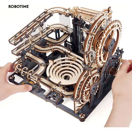 Robotime Rokr 294 PCS Marble Night City DIY Wooden Model Building Block Kits Assembly Toy Gift for Children Adult