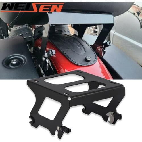 Detachable Black Solo Tour Pack Pak Luggage Mounting Rack For Harley Softail FLDE FLHC FLHCS FLSL FXBB FXBBS 2018-2021
