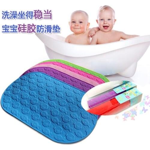 Silicone Non-slip Bathroom Mat Baby Tasteless Bath Mat Cartoon Shower Mat Childrens Bathroom Suction Cup Floor Mats Kids Rug