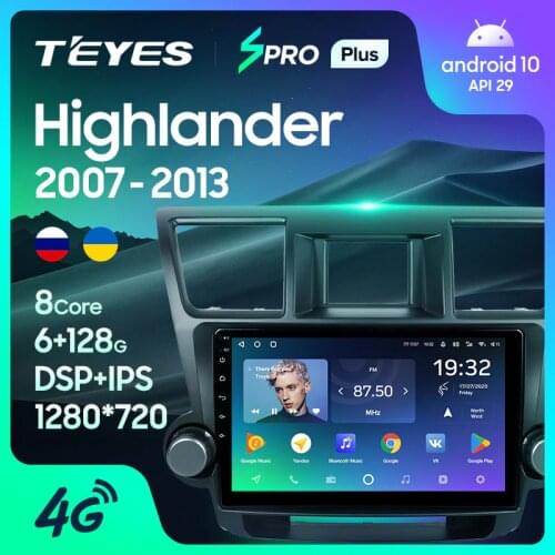 TEYES SPRO Plus For Toyota Highlander 2 XU40 2007 - 2013 Car Radio Multimedia Video Player Navigation No 2din 2 din dvd