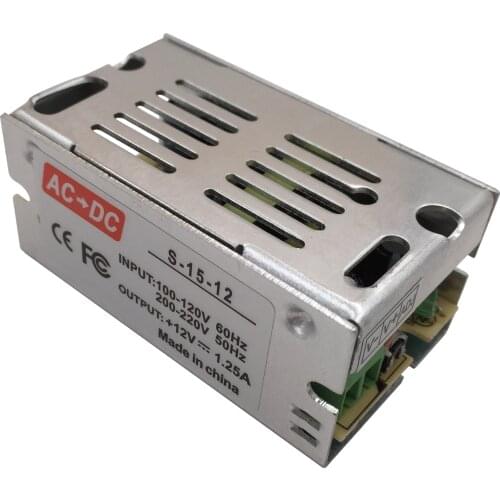 Lighting Transformer DC 12V AC-DC 1A 1.25A Switching Power Supply AC 220V Input 15W LED Driver Adapter for LED Strip Light