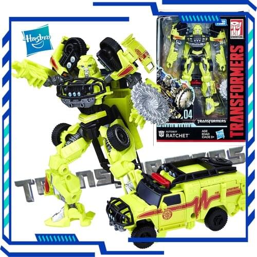 Hasbro Transformers Toys Studio Series Deluxe Class Movie SS04 Ratchet Action Toy Figures Transformation Robot Christmas Gift