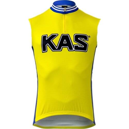 KAS TEAM Retro windproof cycling vest breathable sleeveless MTB Ropa Ciclismo windstopper maillot gilet