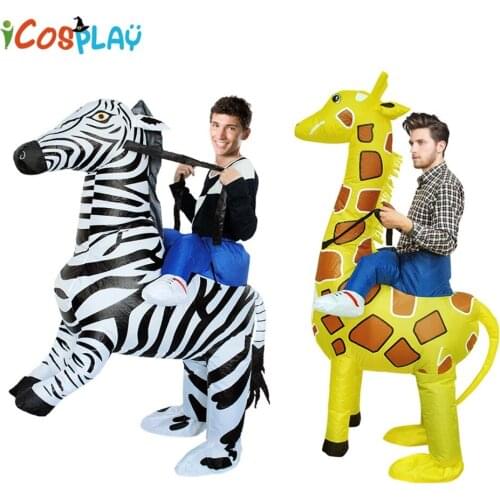 Adult zebra giraffe inflatable suit cute interesting stage performance party party dance