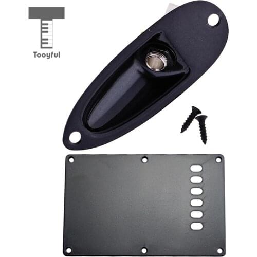 1 Set Boat Shape Output Jack Plate+Pickguard Tremolo Cavity Cover for Strat ST Electric Guitar