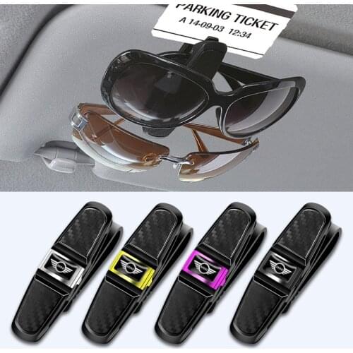 1Pcs Car Sun Visor Sunglasses Clip Ticket Card Universal Clamp For Mini Cooper 2011 2012 2013 2018 2019 F54 F55 F56 F57 F60 R50