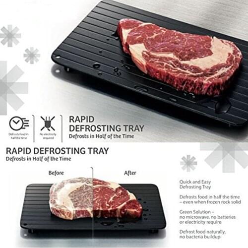 Ayevin Fast Defrosting Tray Thaw Frozen Food Meat Fruit Quick Defrosting Plate Board Defrost Tray Kitchen Gadget Tool