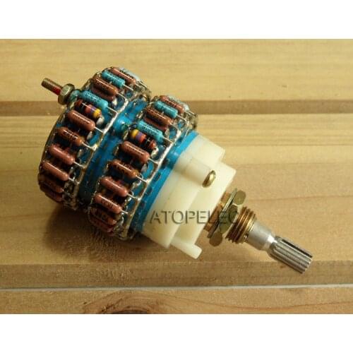 10K/50K/100K/250K DALE 4x 24 Step Attenuator Dual-Unit Volume Potentiometer Ladder Type