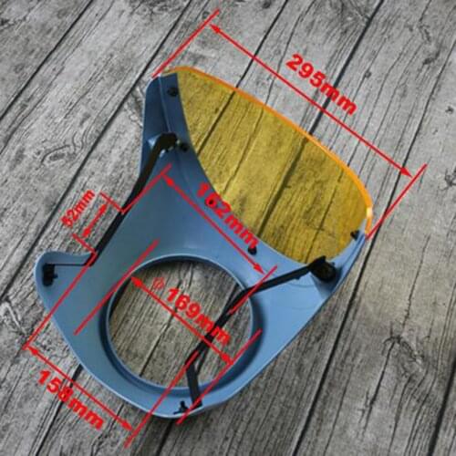 7" Motorcycle Front Headlight Fairing Screen Cover For Retro Cafe Racer