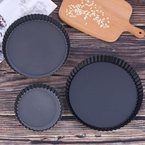 Non-Stick Tart Pan Pie Pizza Pan Round Baking Quiche Pan Removable Loose Bottom Heavy Duty 6/8/9 Inch Bakeware Tools