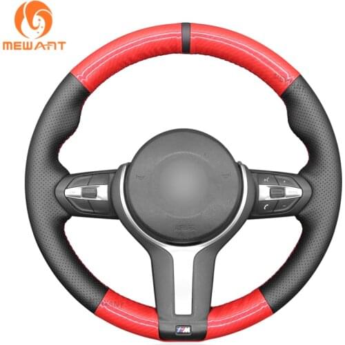 MEWANT Black Suede Steering Wheel Cover For BMW M Sport F30 F31 F34 F20 F21 M135i M140i F45 F46 F22 F23 M235i M240i F10 F11 F07