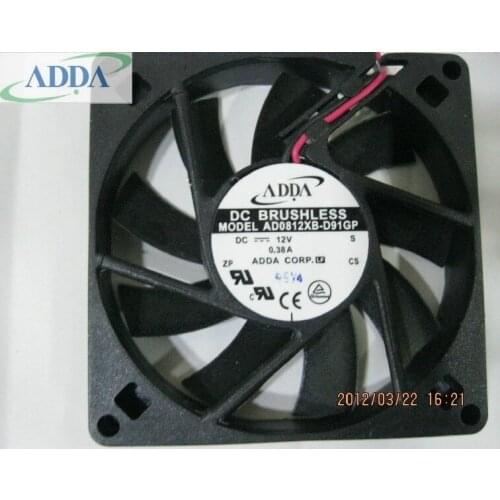 FOR ADDA AD0812XB-D91GP 8015 8cm 12V 0.38A case fan 80mm power supply cooling fans