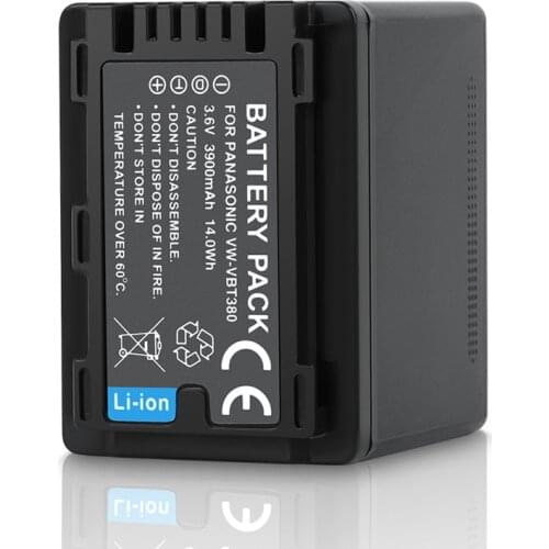 Dvisi Battery charger VW-VBT380 for Panasonic HC-V110 HC-V210 HC-V510 HC-V210 HC-V710 HC-V520 HC-V720 replace VBT-190 V270 250E