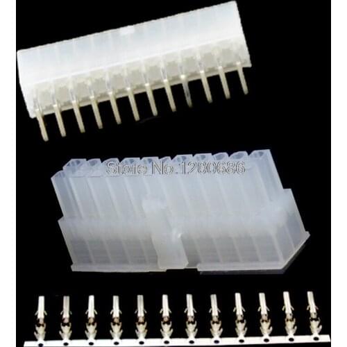 2*12PIN 24PIN Kit Pitch 4.2MM Curved Solid Needle 90 degree 5557 Double Row connector