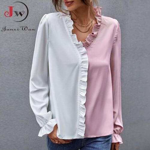 Junxi Wan Pink Blouses