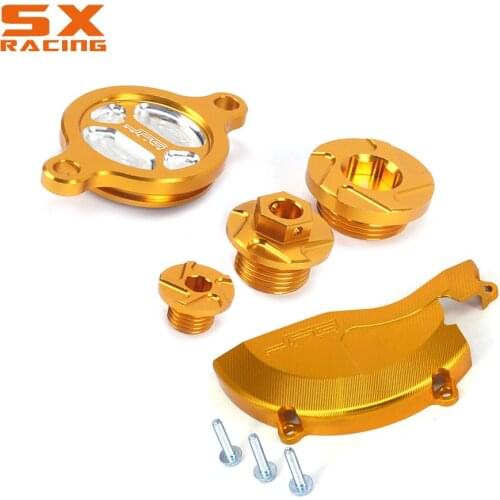 Motorcross Engine Cover Guard Screw Bolt dust-proof Oil Filter Cap Set For Suzuki RMZ450 450 2010-2016 10 11 12 13 14 15 16