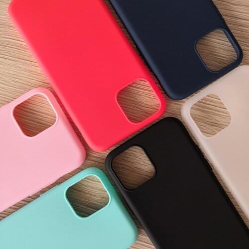 Candy Matte Silicone Coque Cover For iPhone 11 Pro 11Pro Max Case For iPhone 12 Pro 12Pro Max 12mini Phone Back Coque Cover Case