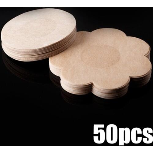 50pcs Soft Nipple Covers Disposable Breast Petals Flower Sexy Stick On Bra Pad Pasties Lingerie For Women Intimates No marks