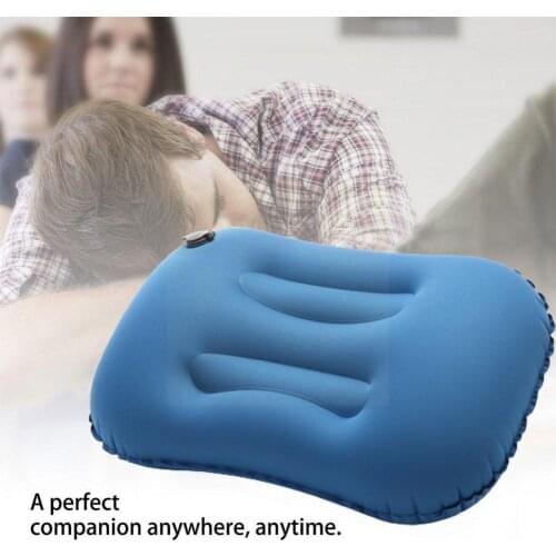 Inflatable Pillow Outdoor Travel Camping Hiking Beach Portable Square Pillow Pillow Lightweight T1O0
