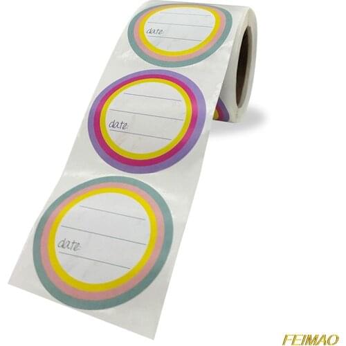 200pcs/roll Kitchen Sticker Refrigerator Freezer Food Storage Container Jar Packing Date Content Label Marker Spice Stickers
