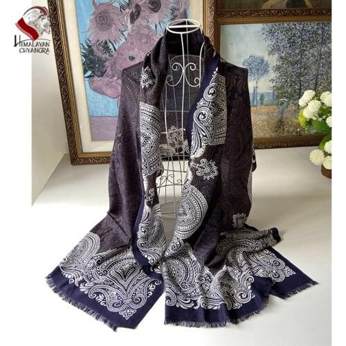 NEPALESE HAND PRINTED Muffler100% MARINO WOOL SCARF SHALW SOFT & WARM THIN FACTORY DIRECT Mehendi Print