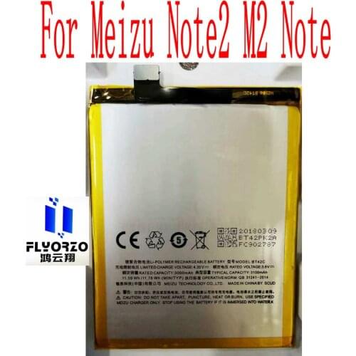 New High Quality 3100mAh BT42C Battery For Meizu Note2 M2 Note Mobile Phone