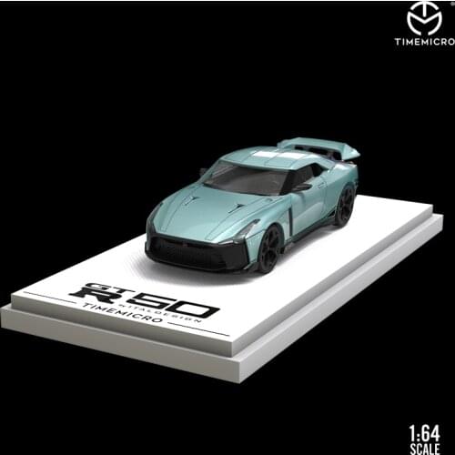 TimeMicro 1:64 Nissan GTR R50 Black / Green Diecast Model Car